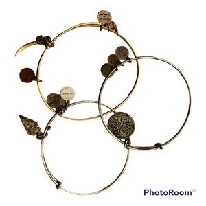 ALEX AND ANI Anchor Charm Bangle in Gold & Silver 
3 bracelets